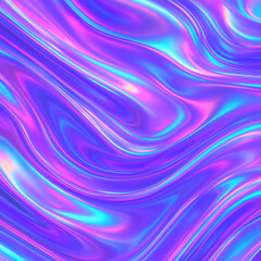 Iridescent Abstract Pattern with Flowing Waves in Purple, Blue, and Pink