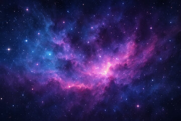 Colorful Nebula in Outer Space with Scattered Stars