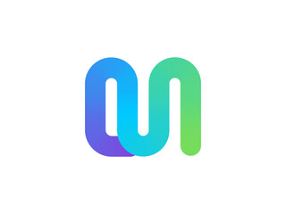 colorful m letter logo