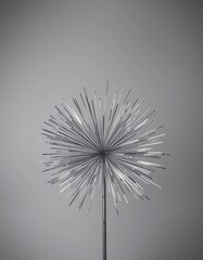 Intense silver bursts against a muted gray backdrop, sharply defined, element, gleam, sudden