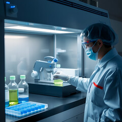 work in a fume hood with analyzes for covid.
