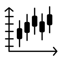 Naklejka premium Bell Curve on Graph Icon