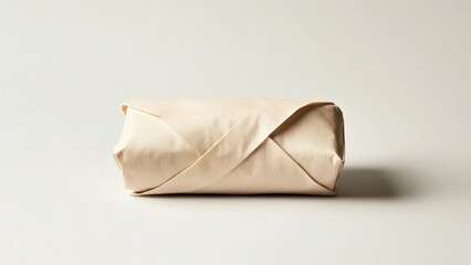 Artfully Wrapped Package with Simple Neutral Aesthetics