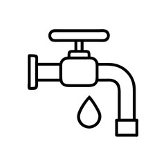 Plumbing faucet water tap vector icon illustration for sanitary equipment and home design concept use,100