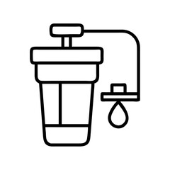 Water filter pitcher vector illustration for clean drinking water and healthy lifestyle concept design element