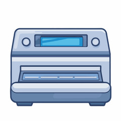 Fototapeta premium Modern printer processes documents within an office setting detail