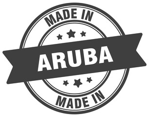 Fototapeta premium Made in Aruba round sign. Made in Aruba stamp.