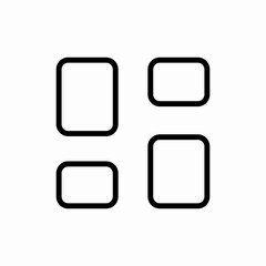Grid menu icon vector sign