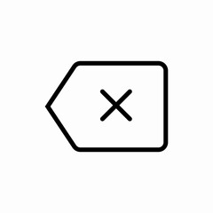 Close cross icon vector sign