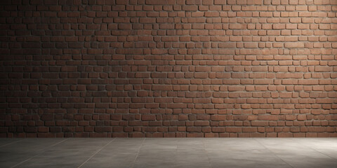 Industrial Brick Wall with Smooth Concrete Floor