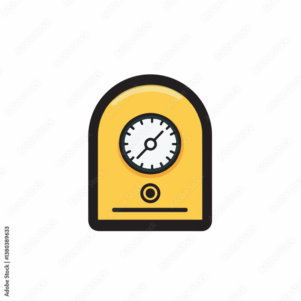 Poster retro pressure gauge shows reading in isolated setting minimal