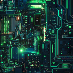 Fototapeta premium Futuristic microcircuits techno abstract background