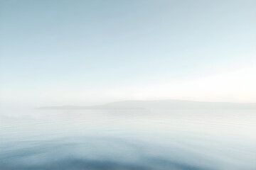 Obraz premium Serene Minimalistic Landscape: Embracing Peace and Simplicity in the Uncluttered Beauty of Nature's Vista