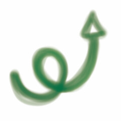 green arrow isolated on white