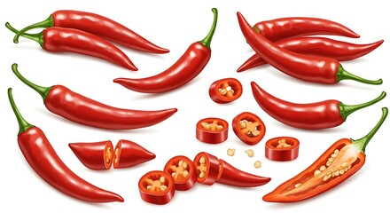 Crimson Fire: A Chili Pepper's Anatomy AI Generated