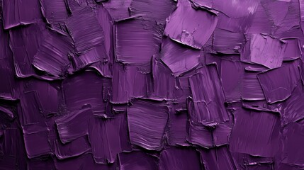 Fototapeta premium Abstract Purple Texture with Thick Paint Strokes on Canvas