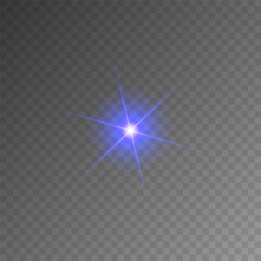 Lens Flare, light glow effect. sun or realistic shining star with backlight effect. bokeh glitter and sparkles or sparkles on transparent background.