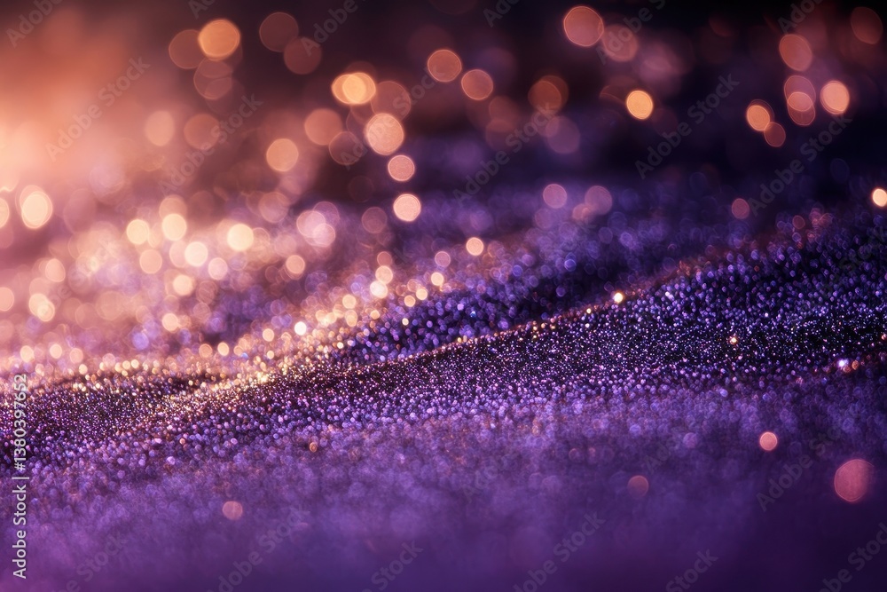 Aufkleber abstract purple and gold glittering bokeh background with sparkling light effects festive celebratio