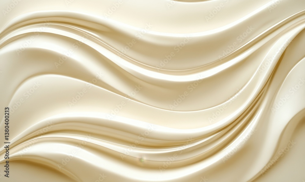 Poster beige cream abstract waves texture background with smooth surface modern elegant style art illustrat