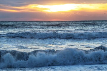 sunset over the sea