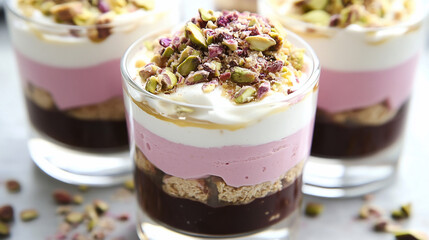 Mediterranean Honey Parfait &ndash; Velvety Yogurt Layers in Soft 4K Light