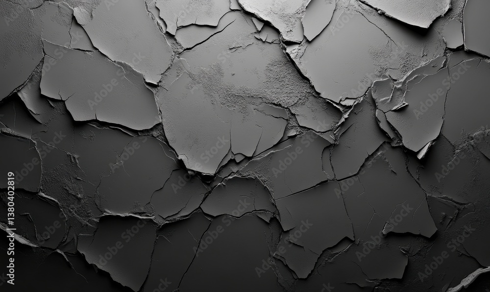 Fototapete detailed dark gray abstract texture with intricate patterns and shadowing creates a modern grunge ba