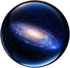 Obraz premium Galaxy Encased in Crystal Orb