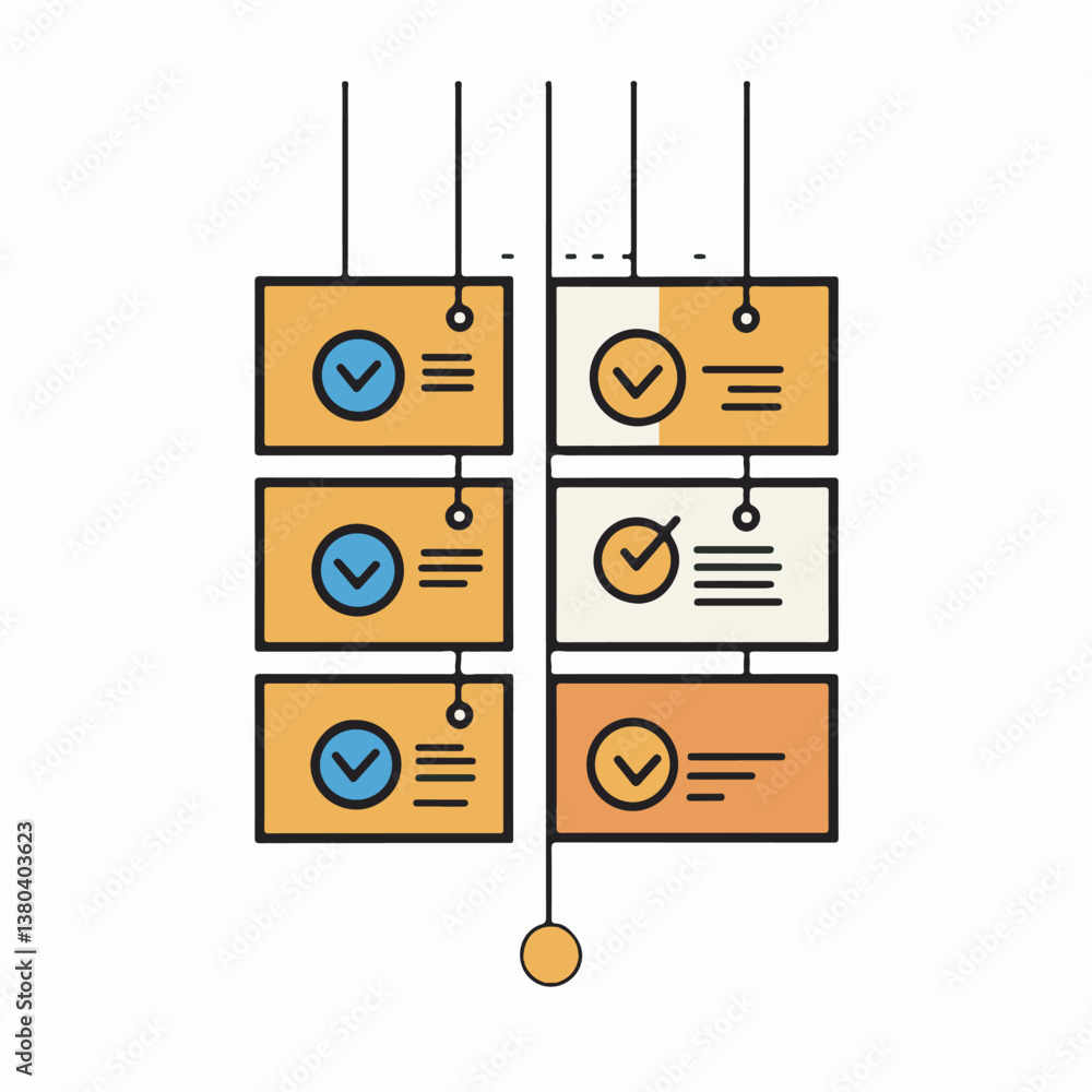Poster Data visualization shows verified task completion in graphic hierarchy