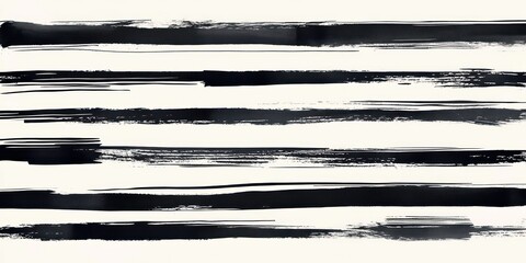 A clean and contemporary design with black ink lines of varying thickness and height, arranged horizontally across a white background