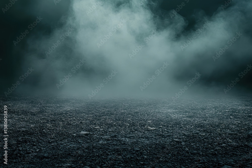Poster eerie abstract dark water surface with mist and haze featuring moody lighting and texture in a gloom