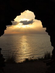 sunset over the sea