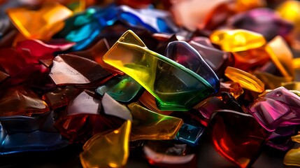 Colorful Glass Fragments Abstract Background.