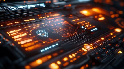 A futuristic holographic globe with data streams wrapping around it, leaving the upper-right corner clear for text