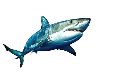 Naklejka premium Majestic Great White on transparent background