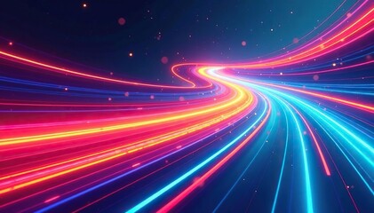 Fototapeta premium Abstract swirling colors forming a vibrant, dynamic race track , color, painted