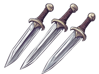 Daggers vector illustration isolated on white
