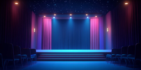 Stage  light backgroundHD 8K wallpaper Stock Photographic Image