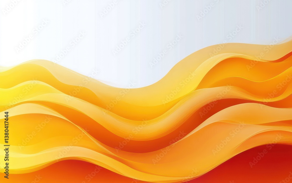 Poster abstract orange and yellow waves gradient background design for infographics and message boards