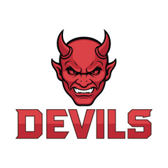 Devil head vector illustration design