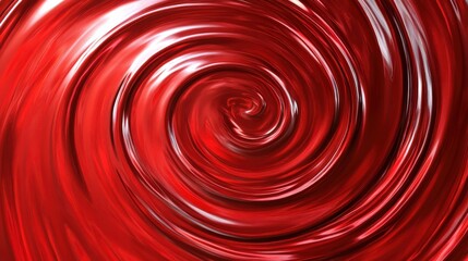 Swirling Red Abstract Background with Glossy and Smooth Texture