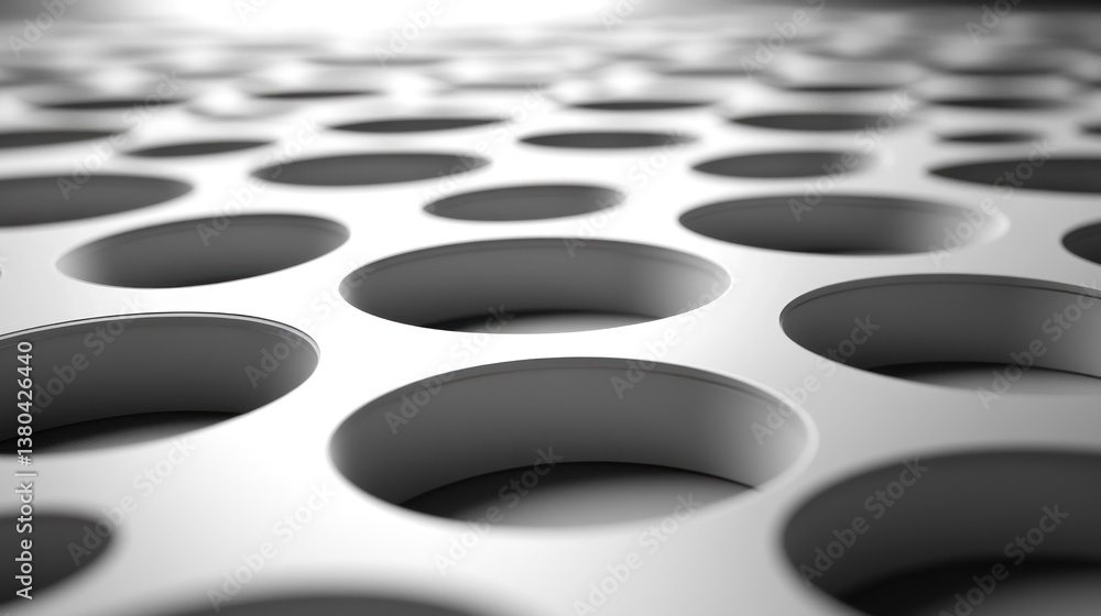 Aufkleber abstract grey circular pattern: a study in depth and texture