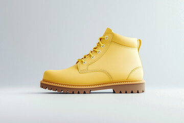 Outdoor footwear display of high-ankle boots