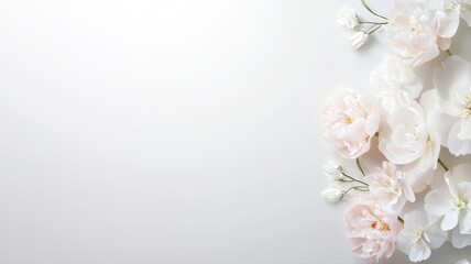 Elegant beige floral border on a soft white background, perfect for invitations and stylish designs.