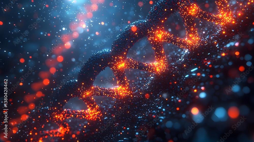 Poster glowing data servers and evolving dna data storage