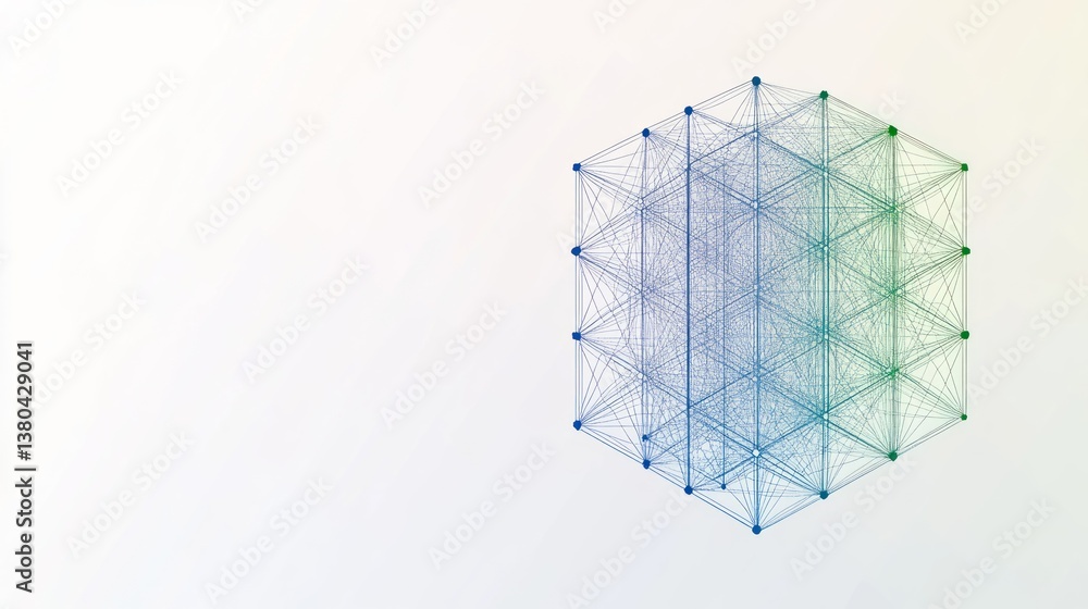 Aufkleber abstract geometric network: a visual representation of connectivity and interdependence