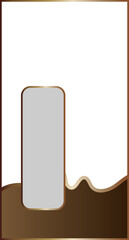 Golden rectangular frame isolated on transparent background. Golden glowing border with empty space. Mockup template PNG