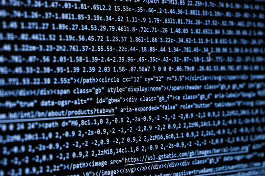 Programming coding screen, web developer coding screen