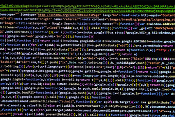 Programming coding screen, web developer coding screen