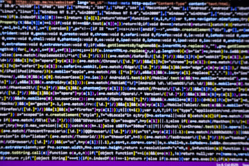 Programming code abstract screen of software developer. Computer script