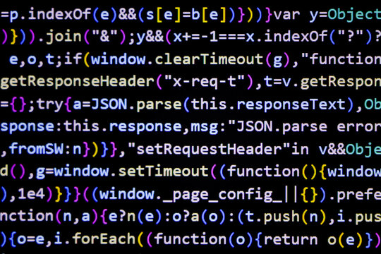 Programming coding screen, web developer coding screen